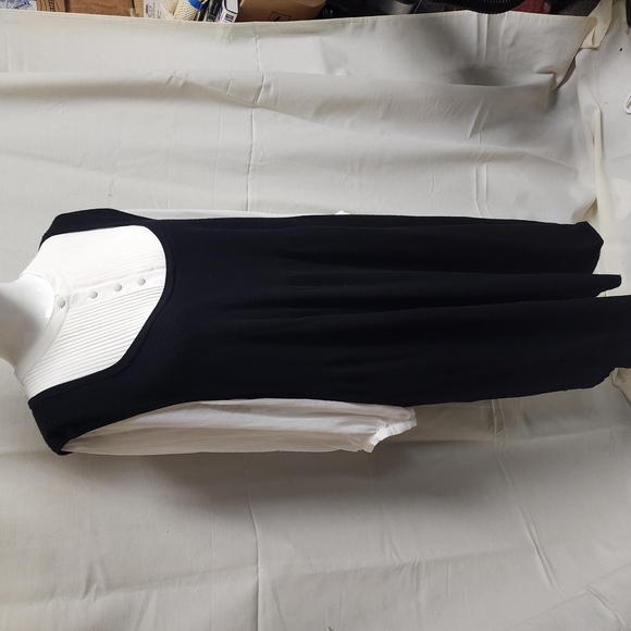 Alfani Black & White Layered Pleated Dress - Picture 8 of 8